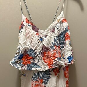 Mustard Seed Floral Maxi Dress with Spaghetti Straps